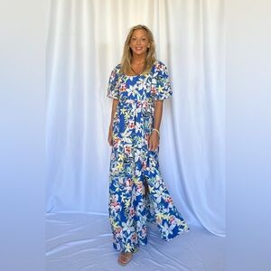 Skies Are Blue Floral Maxi Dress